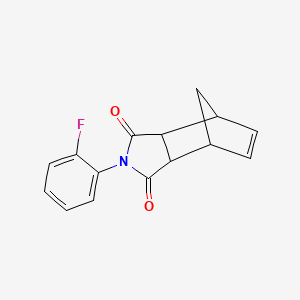 molecular formula C15H12FNO2 B12479063 2-(2-fluorophenyl)-3a,4,7,7a-tetrahydro-1H-4,7-methanoisoindole-1,3(2H)-dione 