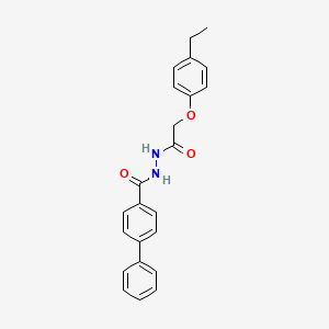 molecular formula C23H22N2O3 B12479116 N'-[2-(4-ethylphenoxy)acetyl]biphenyl-4-carbohydrazide 