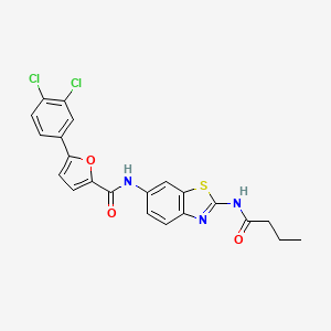 N-[2-(butanoylamino)-1,3-benzothiazol-6-yl]-5-(3,4-dichlorophenyl)furan-2-carboxamide