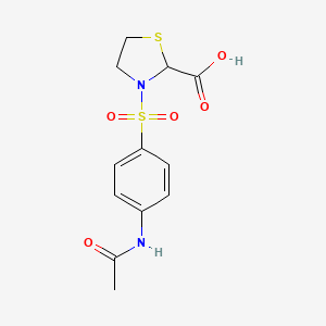 3-{[4-(Acetylamino)phenyl]sulfonyl}-1,3-thiazolidine-2-carboxylic acid