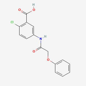 molecular formula C15H12ClNO4 B12479144 2-Chloro-5-[(phenoxyacetyl)amino]benzoic acid 