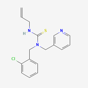 molecular formula C17H18ClN3S B12479164 1-(2-Chlorobenzyl)-3-prop-2-en-1-yl-1-(pyridin-3-ylmethyl)thiourea 