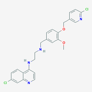 molecular formula C25H24Cl2N4O2 B12479171 N-{4-[(6-chloropyridin-3-yl)methoxy]-3-methoxybenzyl}-N'-(7-chloroquinolin-4-yl)ethane-1,2-diamine 