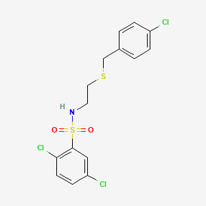 2,5-dichloro-N-{2-[(4-chlorobenzyl)sulfanyl]ethyl}benzenesulfonamide