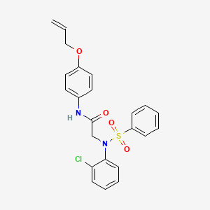 molecular formula C23H21ClN2O4S B12479186 N~2~-(2-chlorophenyl)-N~2~-(phenylsulfonyl)-N-[4-(prop-2-en-1-yloxy)phenyl]glycinamide 