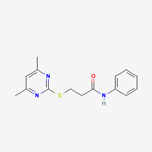 3-[(4,6-dimethylpyrimidin-2-yl)sulfanyl]-N-phenylpropanamide