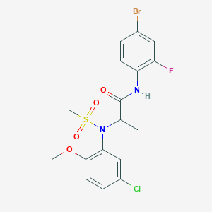 N-(4-bromo-2-fluorophenyl)-N~2~-(5-chloro-2-methoxyphenyl)-N~2~-(methylsulfonyl)alaninamide