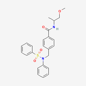 N-(1-methoxypropan-2-yl)-4-{[phenyl(phenylsulfonyl)amino]methyl}benzamide