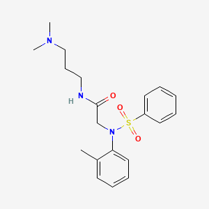 N-[3-(Dimethylamino)propyl]-2-[N-(2-methylphenyl)benzenesulfonamido]acetamide