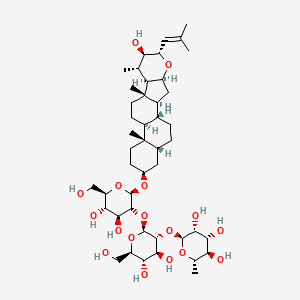 molecular formula C45H74O17 B1247926 16,23-Epoxy-5beta-cholestane triglycoside 