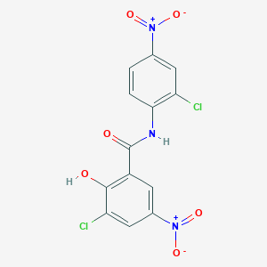 3-chloro-N-(2-chloro-4-nitrophenyl)-2-hydroxy-5-nitrobenzamide