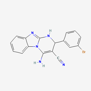 4-Amino-2-(3-bromophenyl)-1,2-dihydropyrimido[1,2-a]benzimidazole-3-carbonitrile