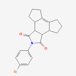 molecular formula C20H20BrNO2 B12479288 2-(4-bromophenyl)-3a,3b,4,5,6,7,8,9,9a,9b-decahydro-1H-dicyclopenta[e,g]isoindole-1,3(2H)-dione 