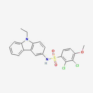 molecular formula C21H18Cl2N2O3S B12479335 2,3-dichloro-N-(9-ethyl-9H-carbazol-3-yl)-4-methoxybenzenesulfonamide 