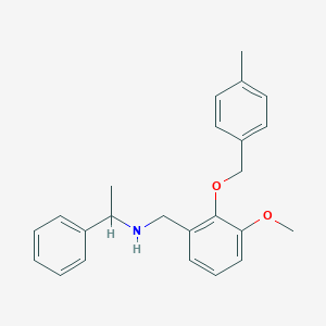 N-{3-methoxy-2-[(4-methylbenzyl)oxy]benzyl}-1-phenylethanamine