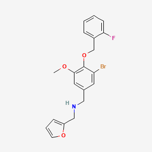 1-{3-bromo-4-[(2-fluorobenzyl)oxy]-5-methoxyphenyl}-N-(furan-2-ylmethyl)methanamine