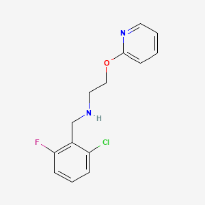 molecular formula C14H14ClFN2O B12479393 N-(2-chloro-6-fluorobenzyl)-N-[2-(2-pyridinyloxy)ethyl]amine 