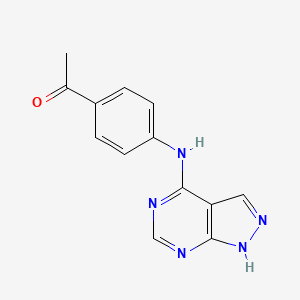 1-(4-{2H-pyrazolo[3,4-d]pyrimidin-4-ylamino}phenyl)ethanone