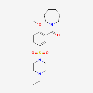 Azepan-1-yl{5-[(4-ethylpiperazin-1-yl)sulfonyl]-2-methoxyphenyl}methanone