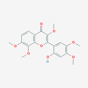 molecular formula C20H20O8 B1247940 2'-Hydroxy-3,7,8,4',5'-pentamethoxyflavone 