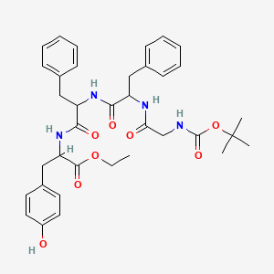 molecular formula C36H44N4O8 B12479419 ethyl N-(tert-butoxycarbonyl)glycylphenylalanylphenylalanyltyrosinate 