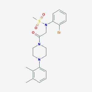 molecular formula C21H26BrN3O3S B12479443 N-(2-bromophenyl)-N-{2-[4-(2,3-dimethylphenyl)piperazin-1-yl]-2-oxoethyl}methanesulfonamide 