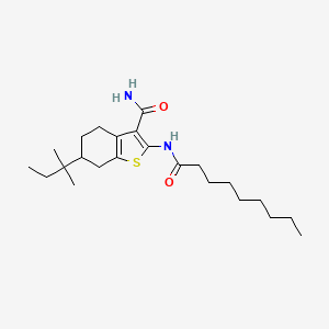 6-(2-Methylbutan-2-yl)-2-(nonanoylamino)-4,5,6,7-tetrahydro-1-benzothiophene-3-carboxamide