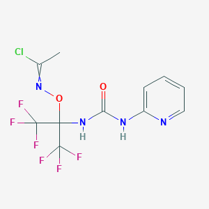 N-({1,1,1,3,3,3-hexafluoro-2-[(pyridin-2-ylcarbamoyl)amino]propan-2-yl}oxy)ethanimidoyl chloride