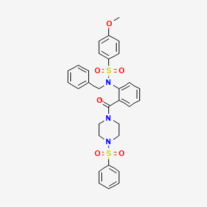 N-benzyl-4-methoxy-N-(2-{[4-(phenylsulfonyl)piperazin-1-yl]carbonyl}phenyl)benzenesulfonamide