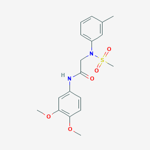 N-(3,4-dimethoxyphenyl)-N~2~-(3-methylphenyl)-N~2~-(methylsulfonyl)glycinamide