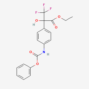 Ethyl 3,3,3-trifluoro-2-hydroxy-2-{4-[(phenoxycarbonyl)amino]phenyl}propanoate