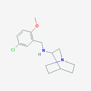 molecular formula C15H21ClN2O B12479493 N-(5-chloro-2-methoxybenzyl)-1-azabicyclo[2.2.2]octan-3-amine 