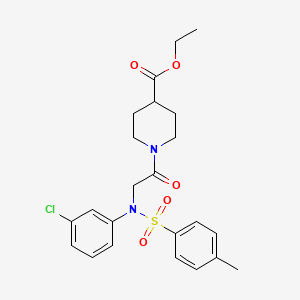 ethyl 1-{N-(3-chlorophenyl)-N-[(4-methylphenyl)sulfonyl]glycyl}piperidine-4-carboxylate