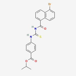 Propan-2-yl 4-({[(5-bromonaphthalen-1-yl)carbonyl]carbamothioyl}amino)benzoate