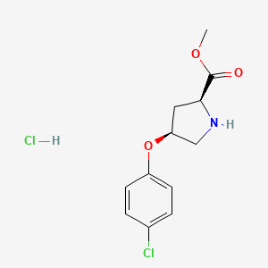 Methyl (2S,4S)-4-(4-chlorophenoxy)-2-pyrrolidinecarboxylate hydrochloride