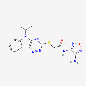 N-(4-amino-1,2,5-oxadiazol-3-yl)-2-{[5-(propan-2-yl)-5H-[1,2,4]triazino[5,6-b]indol-3-yl]sulfanyl}acetamide