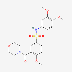 N-(3,4-dimethoxyphenyl)-4-methoxy-3-(morpholin-4-ylcarbonyl)benzenesulfonamide