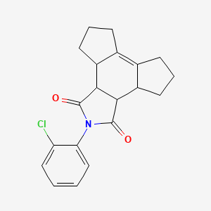 molecular formula C20H20ClNO2 B12479543 2-(2-chlorophenyl)-3a,3b,4,5,6,7,8,9,9a,9b-decahydro-1H-dicyclopenta[e,g]isoindole-1,3(2H)-dione 