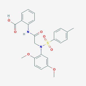 2-({N-(2,5-dimethoxyphenyl)-N-[(4-methylphenyl)sulfonyl]glycyl}amino)benzoic acid