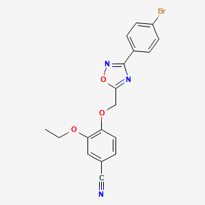 4-{[3-(4-Bromophenyl)-1,2,4-oxadiazol-5-yl]methoxy}-3-ethoxybenzonitrile