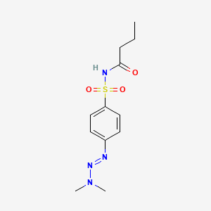 N-({4-[(1E)-3,3-dimethyltriaz-1-en-1-yl]phenyl}sulfonyl)butanamide