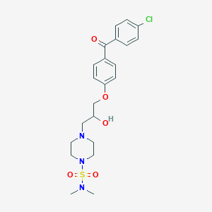 molecular formula C22H28ClN3O5S B12479580 4-(3-{4-[(4-chlorophenyl)carbonyl]phenoxy}-2-hydroxypropyl)-N,N-dimethylpiperazine-1-sulfonamide 