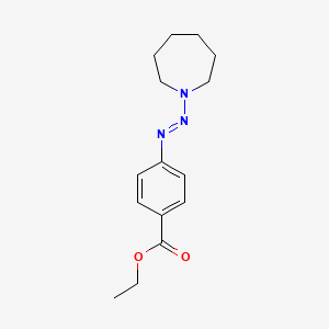 Benzoic acid, 4-(1-azepinyl)azo-, ethyl ester