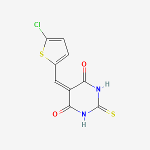 5-[(5-chlorothiophen-2-yl)methylidene]-2-thioxodihydropyrimidine-4,6(1H,5H)-dione