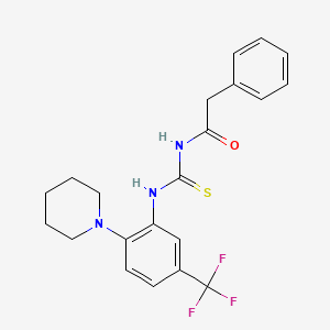 2-phenyl-N-{[2-(piperidin-1-yl)-5-(trifluoromethyl)phenyl]carbamothioyl}acetamide