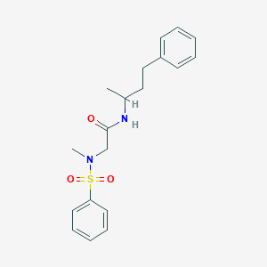 molecular formula C19H24N2O3S B12479646 N~2~-methyl-N-(4-phenylbutan-2-yl)-N~2~-(phenylsulfonyl)glycinamide 