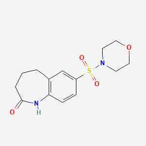 molecular formula C14H18N2O4S B12479647 7-(morpholin-4-ylsulfonyl)-1,3,4,5-tetrahydro-2H-1-benzazepin-2-one 