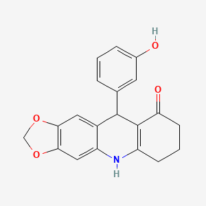 molecular formula C20H17NO4 B12479662 10-(3-hydroxyphenyl)-6,7,8,10-tetrahydro[1,3]dioxolo[4,5-b]acridin-9(5H)-one 