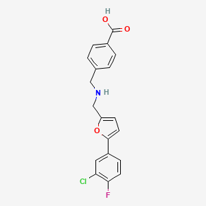 4-[({[5-(3-Chloro-4-fluorophenyl)furan-2-yl]methyl}amino)methyl]benzoic acid