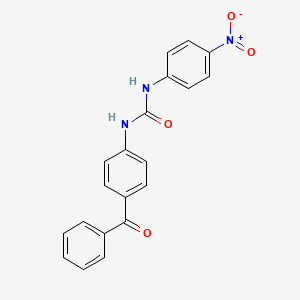 molecular formula C20H15N3O4 B12479693 1-(4-Nitrophenyl)-3-[4-(phenylcarbonyl)phenyl]urea 